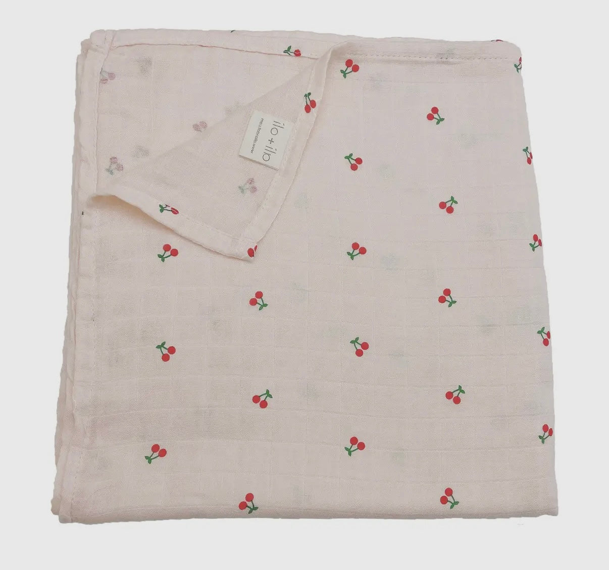 Cherry Bamboo Muslin Swaddle