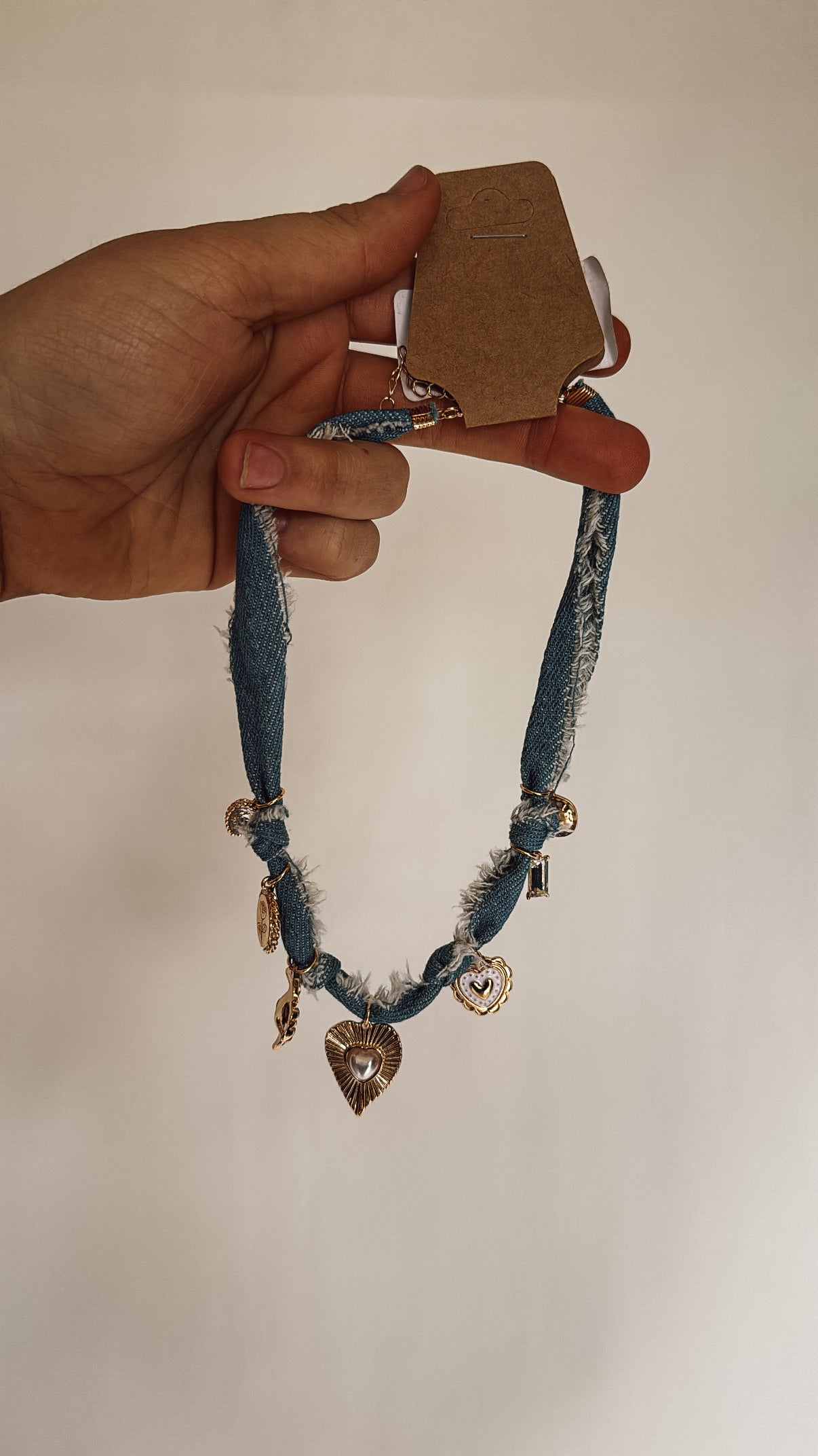 Denim Scarf Necklace