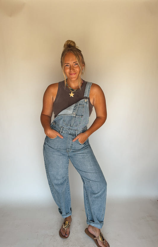 Blake Barrel Denim Jumpsuit