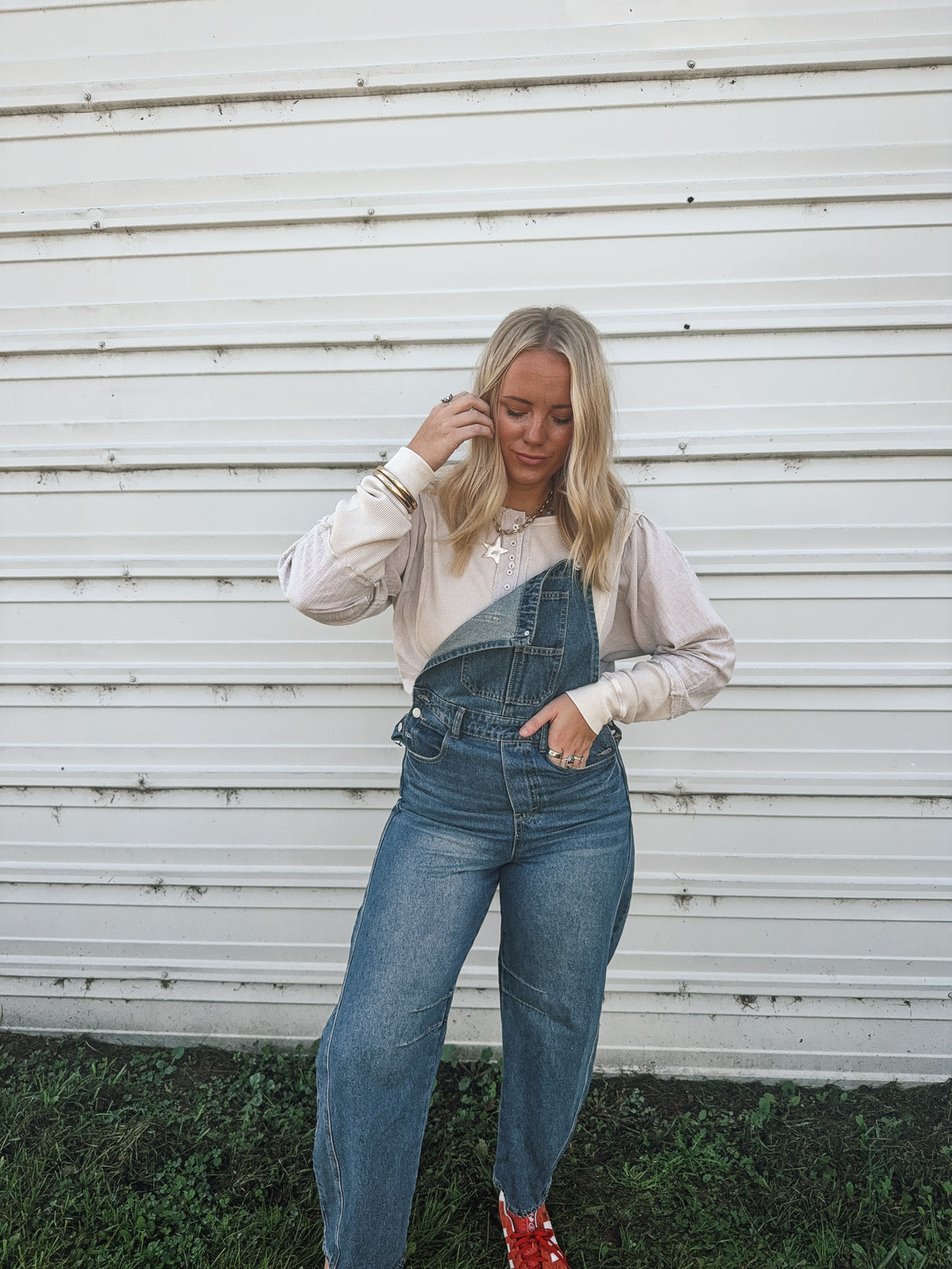 Blake Barrel Denim Jumpsuit