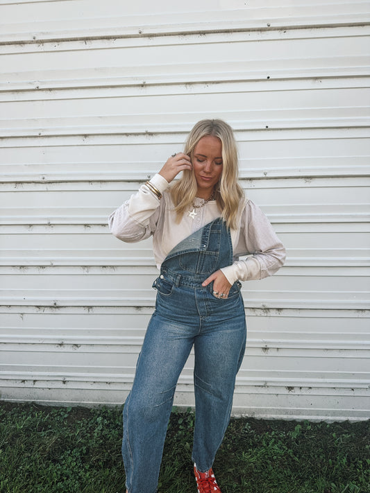 Blake Barrel Denim Jumpsuit