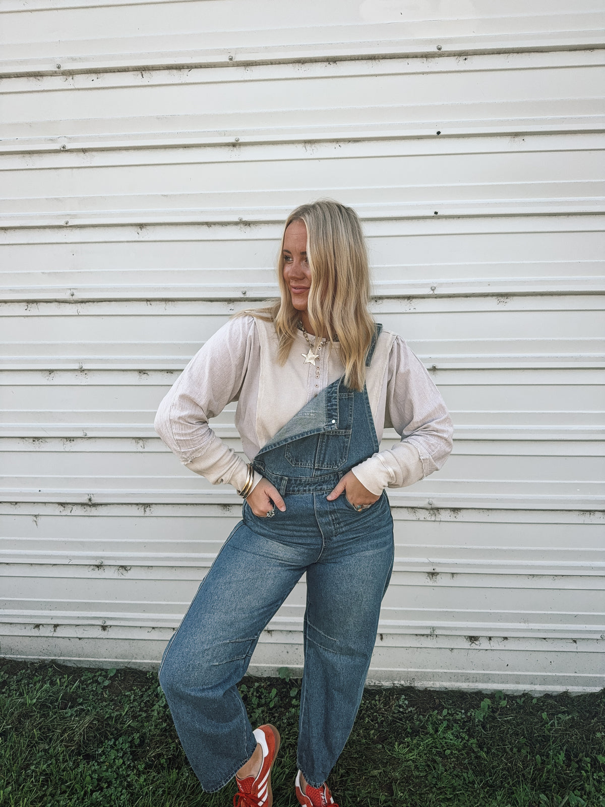 Blake Barrel Denim Jumpsuit